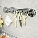 HYKJSHED Multifunctional Bathroom Wall Hooks, Removable Towel Rack view 7