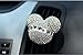 Finex 2 Pcs Set Mickey Mouse SILVER Sparkling Car Air Freshener Holder Container includes Japanese refills Auto Fragrance Perfume Made in Japan