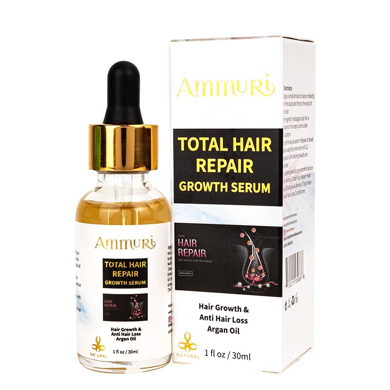 Ammuri Hair Nourishing Serum - Natural Herbal Hair Care Serum for Stronger, Healthier Looking Hair - Scalp Nourishing Formula for Men and Women 30ml