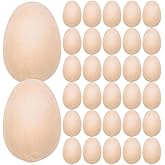 200pcs Mini Wooden Eggs Unfinished Easter Eggs DIY Unpainted Egg Model Artificial for DIY Painting Crafts