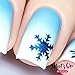 Whats Up Nails - Silver Jolly Snowflake Nail Stencils Stickers Vinyls for Nail Art Design (1 Sheet, 20 Stencils)