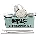EPIC Stainless Steel Travel Tumbler Cup - Double Wall Vacuum Insulated Thermal Mug with 2 Lids and 2 Stainless Steel Straws with Brush, 20 oz - Silver