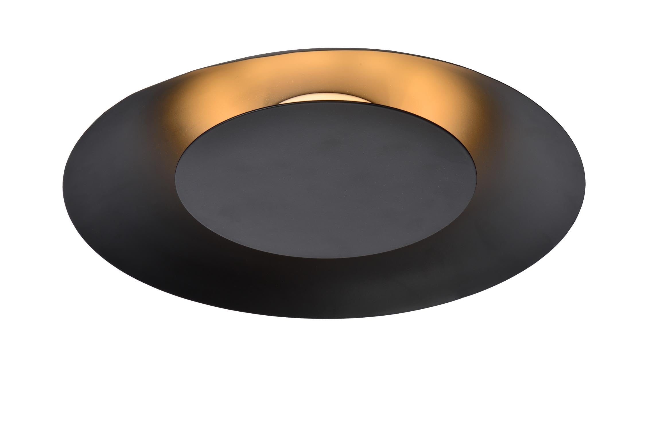 LUCIDE FOSKAL - Flush Ceiling Light - Ø 34,5 cm - LED - 1x12W 2700K - Black