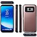 TORU CX PRO Compatible with Samsung Galaxy S8 Plus Case - Protective Dual Layer Wallet with Hidden Card Holder + ID Card Slot Hard Cover & Mirror - Rose Gold