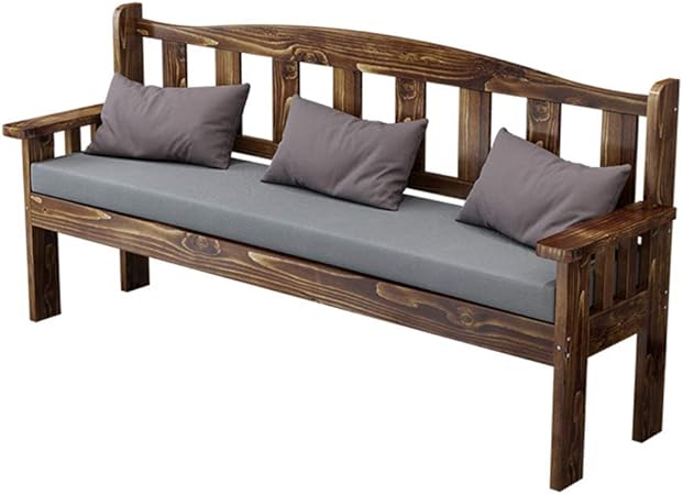 Ato Romx Patio Banc De Patio En Bois Massif Banc De Jardin Exterieur Chaise De Banc De Veranda Avec Dossier En Bois Massif De Style Antique Brun Amazon Fr Cuisine Maison