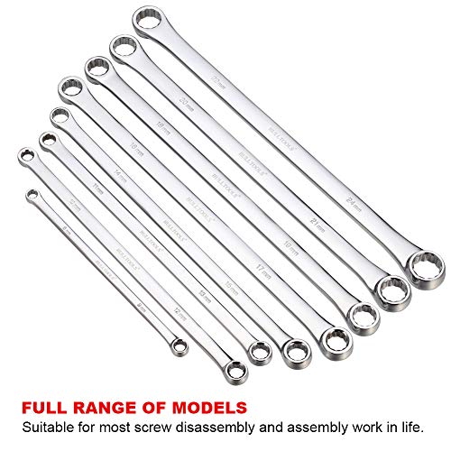 BULLTOOLS Extra Long Double Box End Wrench Set Chrome Vanadium Steel