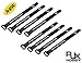 RJXHOBBY 8 PACK 200mmX15mm Non-Slip Lipo Battery Straps Camera Straps Electronics Straps for FPV RC Quad Airplane Boat Car Black