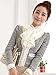 Women's Lace Ruffle Neck Long Sleeve Stand Collar OL Shirt Tops Blouse XXX-Large White