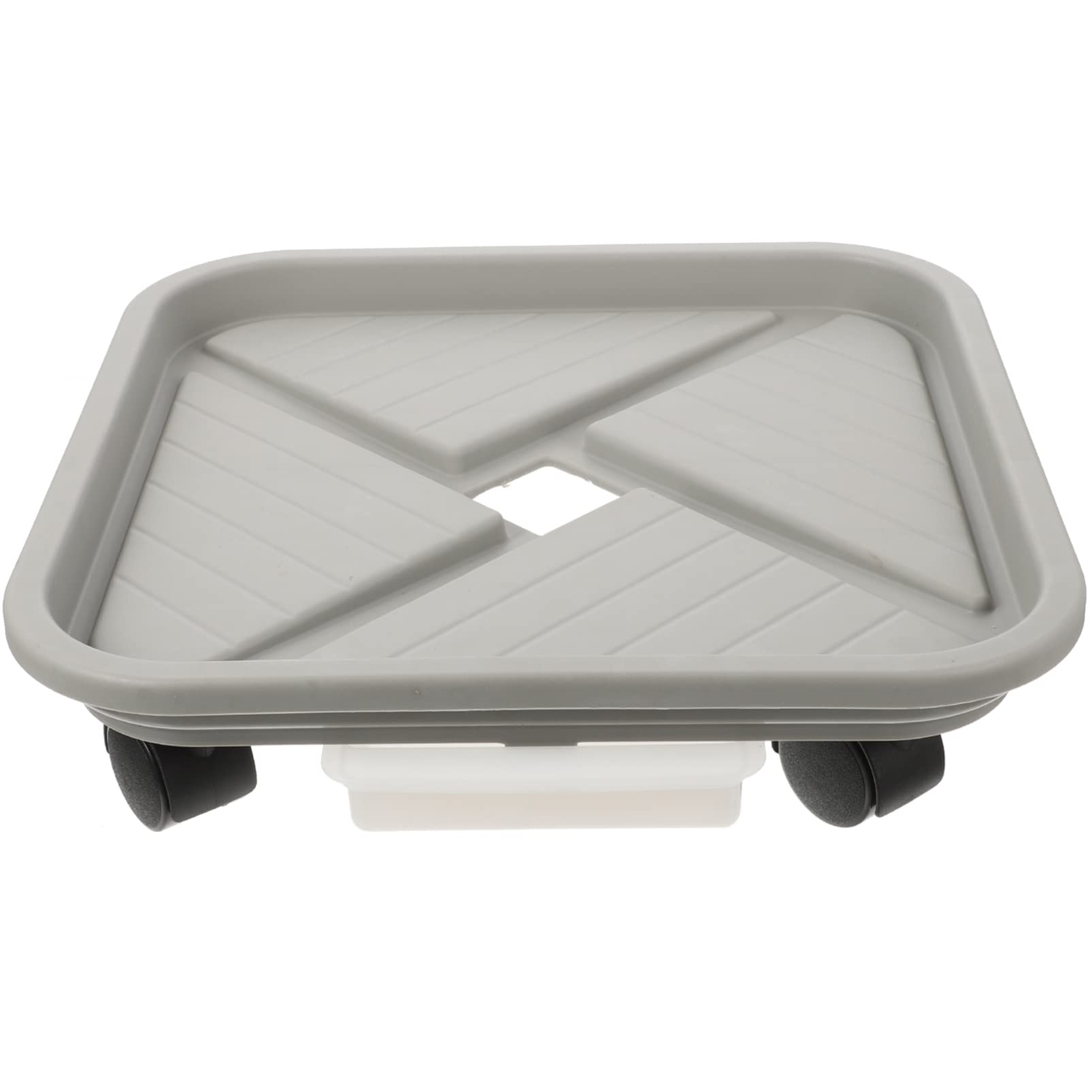Yardwe Plant Caddy with Wheels and Drainage Tray Square Flower Pot Mover Plastic Garden Rolling Plant Stand Heavy Duty Plant Pallet Dolly for Moving Heavy Large Plant Pot