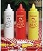 Charcoal Companion Classic Diner Condiment Bottle Set / Ketchup, Mayo, Mustard