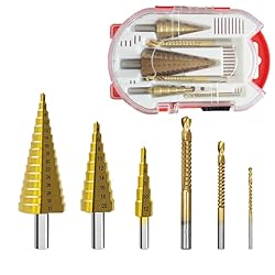 Step Drill Bit Set, Hss Titanium Serrated Twist