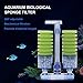 UPETTOOLS Aquarium Biochemical Sponge Filter（M）, Ultra Quite Aquarium Air Pump Double Head Bio Sponge Fish Tank Foam Filter,15-50 Gallon