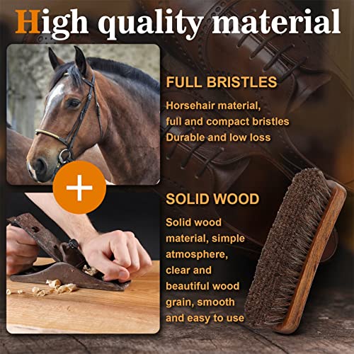 Maximilian Horse Hair Brush Horse Hair Shoe Brushes for Polishing