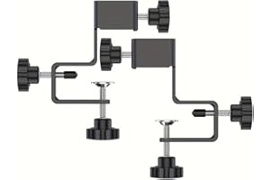 Drawer Installation Clamps 2 Pack - Adjustable Cabinet Hardware Jig for Precise Drawer Front Alignment, Adjusting Screws, Ste