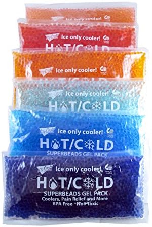 Icy Cools 4"x8" Gel Packs Assorted Colors (6)