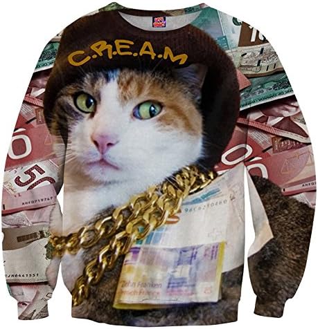 Sweaters 3D Print Cat The Wu Tang Clan on our CREAMHoodies Sweatshirts