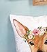Shorping Zippered Pillow Covers Pillowcases 16X16 Inch boho woodland deer baby girl nursery floral pillow Decorative Throw Pillow Cover ,Pillow Cases Cushion Cover for Home Sofa Bedding