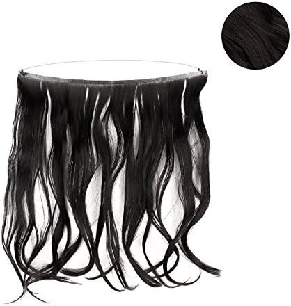 Full Extensions 18" Easy To Use Synthetic Headband Extensions (Midnight Black)