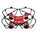 Virhuck GB202 Mini Drone 2.4GHz 4CH 6-AXIS GYRO Multicolor LED, Little Nano RTF Quadcopter with 3D Flips, Red