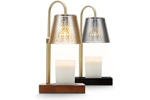 Candle Warmer Lamp with Timer & Adjustable Height, Dimmable Wax Melt Lamp for All Jar Sizes, 2/4/8H Timer, an Elegant and Cre