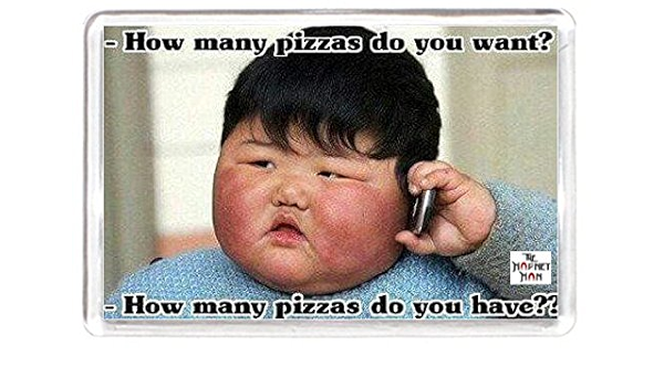 Imán para nevera chino Boy infantil Pizza orden Availble ...