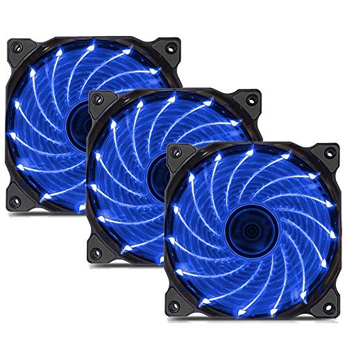 upHere-120mm-Ventilador-para-Ordenador-15LED-Ventilador-de-Caja-Ventilador-de-PC-Silencioso-3-Pack-Azul-15B3-3