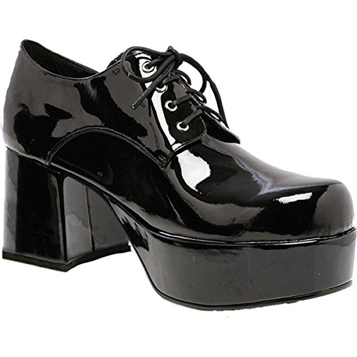 Costumes for all Occasions HA55BPMD Shoe Platform Blk Pat Men Md