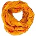 Cute Autumn Leaves Harvest Pumpkin Thanksgiving Wide Loop Infinity Scarf Orange