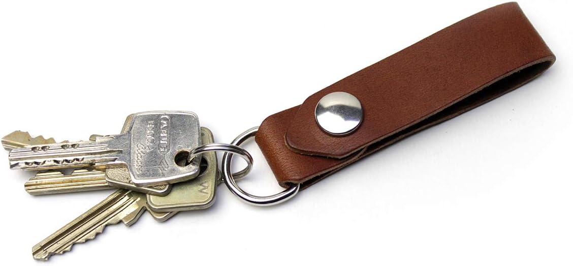 Pack & Smooch Keychain Keychain Leather ELLON Handmade in Germany - (Light Brown) - Image 3