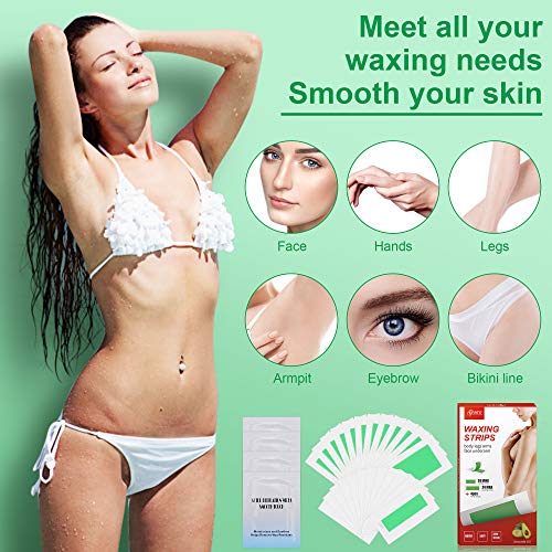 image for Wax Strips, Ajoura Hair Removal Strips for Body Face Legs Bikini Brazi
