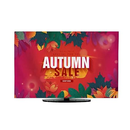 Amazon Com Tv Cover Template Design Web Banner For Autumn Season