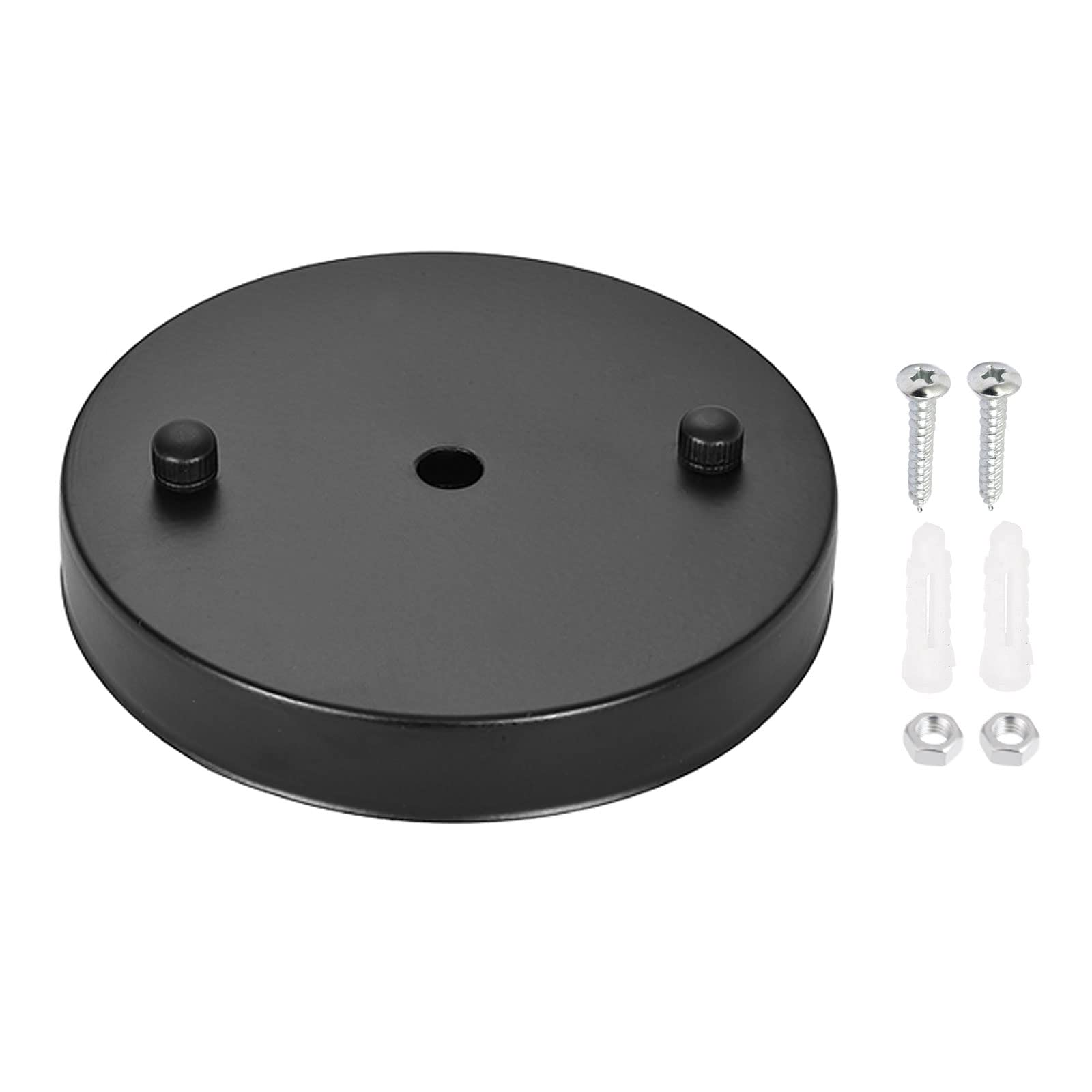 YOKIVE 3 Pcs Light Canopy Kit, Pendant Lighting Ceiling Plate Fixing Light Accessory Great for Home Office (Black, 4.7x0.71-Inch)