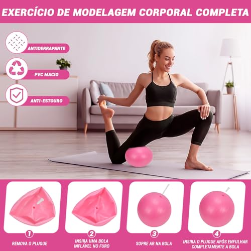 Kit Pilates em Casa, Conjunto de 13 Peças para Yoga Pilates Circle, Kit de Ioga para Iniciantes e Entusiastas de Pilates