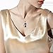 EleQueen 925 Sterling Silver Full Cubic Zirconia Lovely Cat Teardrop Pendant Necklace for Women Cat Lovers Sapphire Color