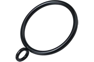 50 Pcs Curtain Rings 1.5Inch Strong Metal Decorative Curtain Ring with Eyelets, Rustproof Drapery Curtain Rod Clips Hangers f