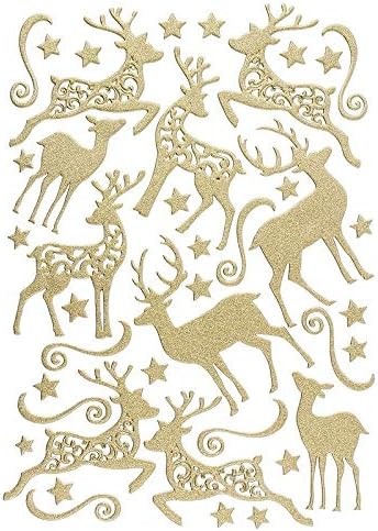Ideen Mit Herz 3 D Sticker Deluxe Winter Weihnachten Erhabene Aufkleber Ideal Fur Weihnachts Deko Weihnachtskarten Basteln Bogengrosse 21 X 30 Cm Hirsche Gold Amazon De Kuche Haushalt