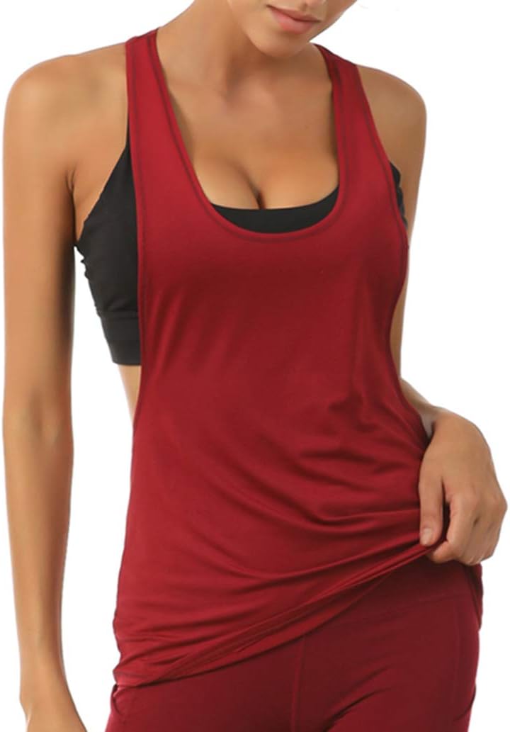 Women's Workout Tank Tops Racerback Yoga Shirts Exercise Gym Running Athletic Sports Clothes
