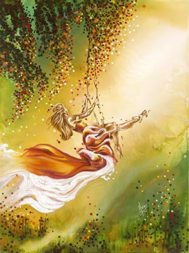 Original Figurative Contemporary Art Painting on Canvas 30"x40" - SEARCH FOR THE SUN - is one of a kind, hand painted acrylic and oil by Karina Llergo Art