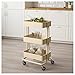 RASKOG Home Kitchen Bedroom Storage Utility Cart, Beige