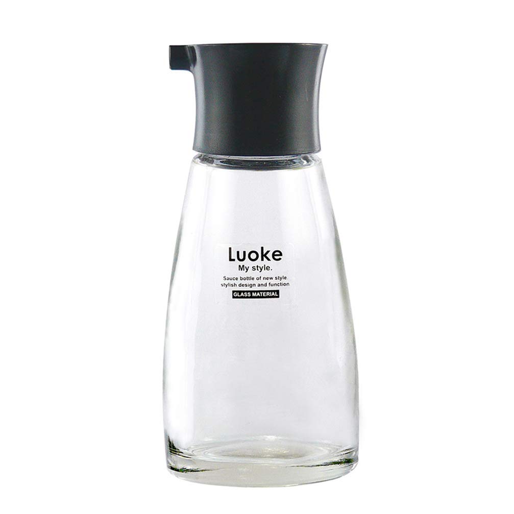 Cabilock Glass Soy Sauce Bottle 250Ml Clear Seasoning Dispenser with No Drip Spout for Kitchen and Dining Use