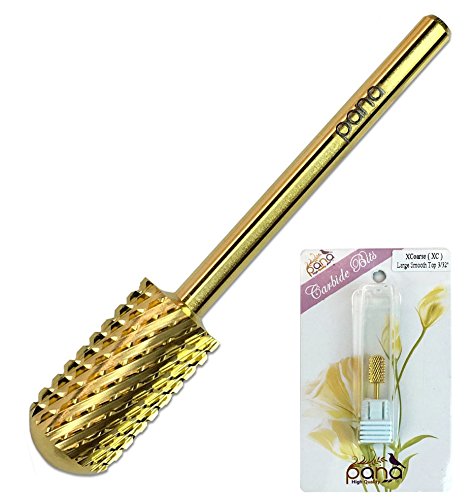 Pana Brand Professional GOLD XC (Extra Coarse) Smooth Round Top Large Dome Top Barrel Carbide Bit 3/32