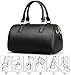 Jack&Chris Handbags Top Handle Bag Crossbody Bags for Women,WBSF018 Black