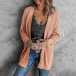 ADJHDFH Cardigan With Pockets For Women Blue Black