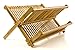 Intriom Bamboo Dish Rack with Utensil Holder Set Scissor Style Foldable (Dish Rack)
