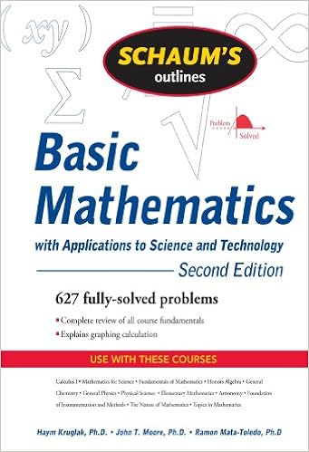 Schaum S Outline Of Basic Mathematics With Applications To Science And Technology 2ed Schaum S Outlines 2 Kruglak Haym Moore John T Mata Toledo Ramon A Amazon Com