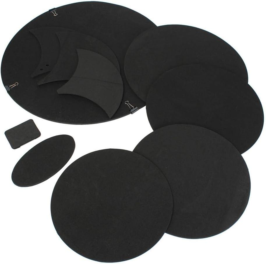 10 Pcs Drum Mute Pads Practice Pads Rubber Foam Bass Snare Drum Sound