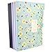 Nydotd Floral Printed Accordion File Folder for A4 Letter Plastic Expanding Document Folders Organizer, 5 Pockets (Blue)