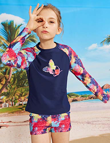 Teen Girl Swimsuit PHIBEE Girls' UPF 50+ Rash Guard Swim Set