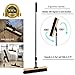 Sweep Stake Professional Swivel Push Broom | 18-Inch Wide Floor Sweeper with Flexible Head and Telescoping Handle