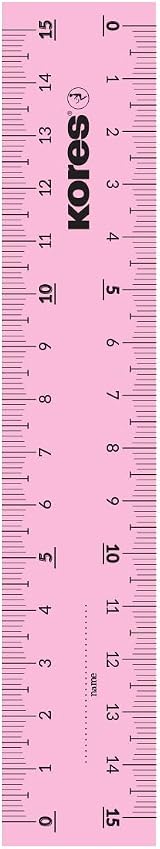 Kores Transparent Ruler 15cm with Inking Edge Random Colour view 4
